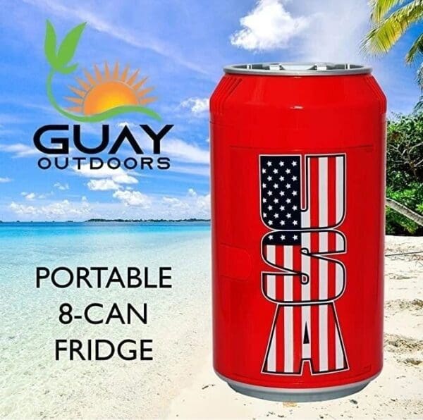 Guay Outdoor Portable Mini Fridge US Can Beverage Cooler - 8 Cans / 5 Liters - A