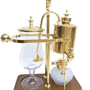 Nispira Vintage Belgian Belgium Luxury Royal Family Balance Syphon Siphon Coffee Maker Gold Color