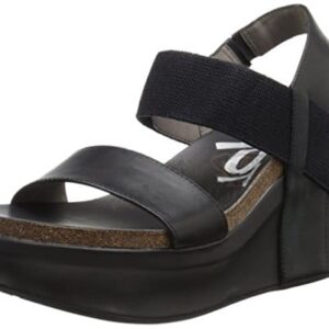 OTBT Women's Bushnell Wedge Sandal, Black, 7.5 M US