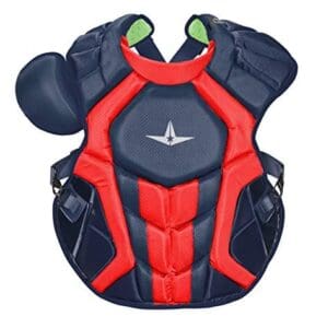 All-Star Adult System7 Axis Catchers Chest Protector (16.5") Navy | Scarlet