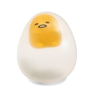 A white egg with an expression of gudetama.