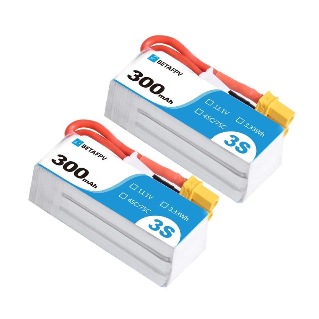 Two batteries are side by side on a white background.