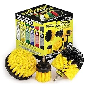 A box of drill brush set with different brushes