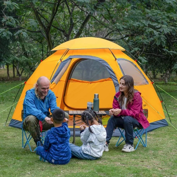 KAZOO Camping Tents 4 Person Waterproof Instant Tents 4 People Cabin Tent Easy Setup with Sun Shade Automatic Aluminum Pole - Image 5