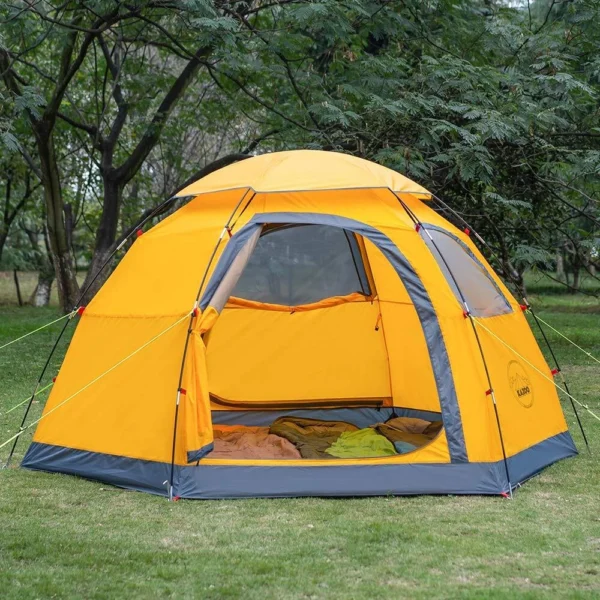 KAZOO Camping Tents 4 Person Waterproof Instant Tents 4 People Cabin Tent Easy Setup with Sun Shade Automatic Aluminum Pole - Image 4
